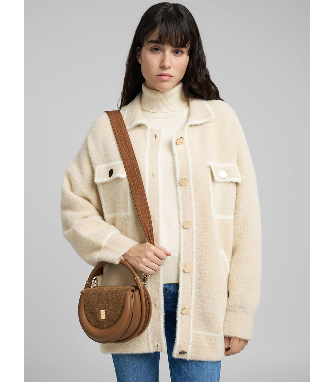 ラウンドボアミニバッグ 詳細画像 ブラウン 4